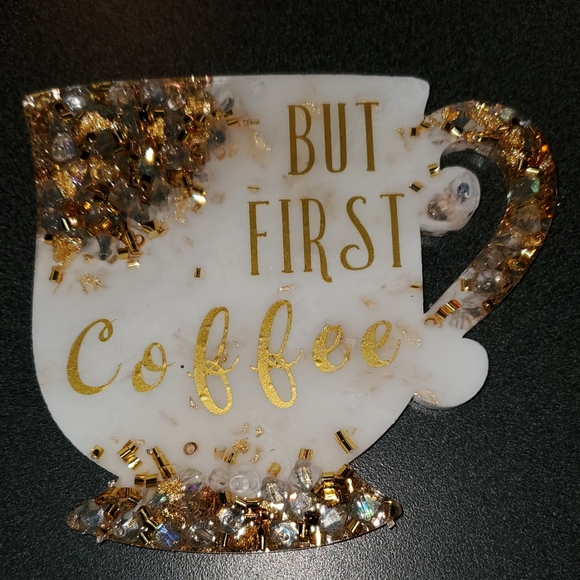 Glam Resin Coaster or Coffee Bar Decor - Picture 4 of 4